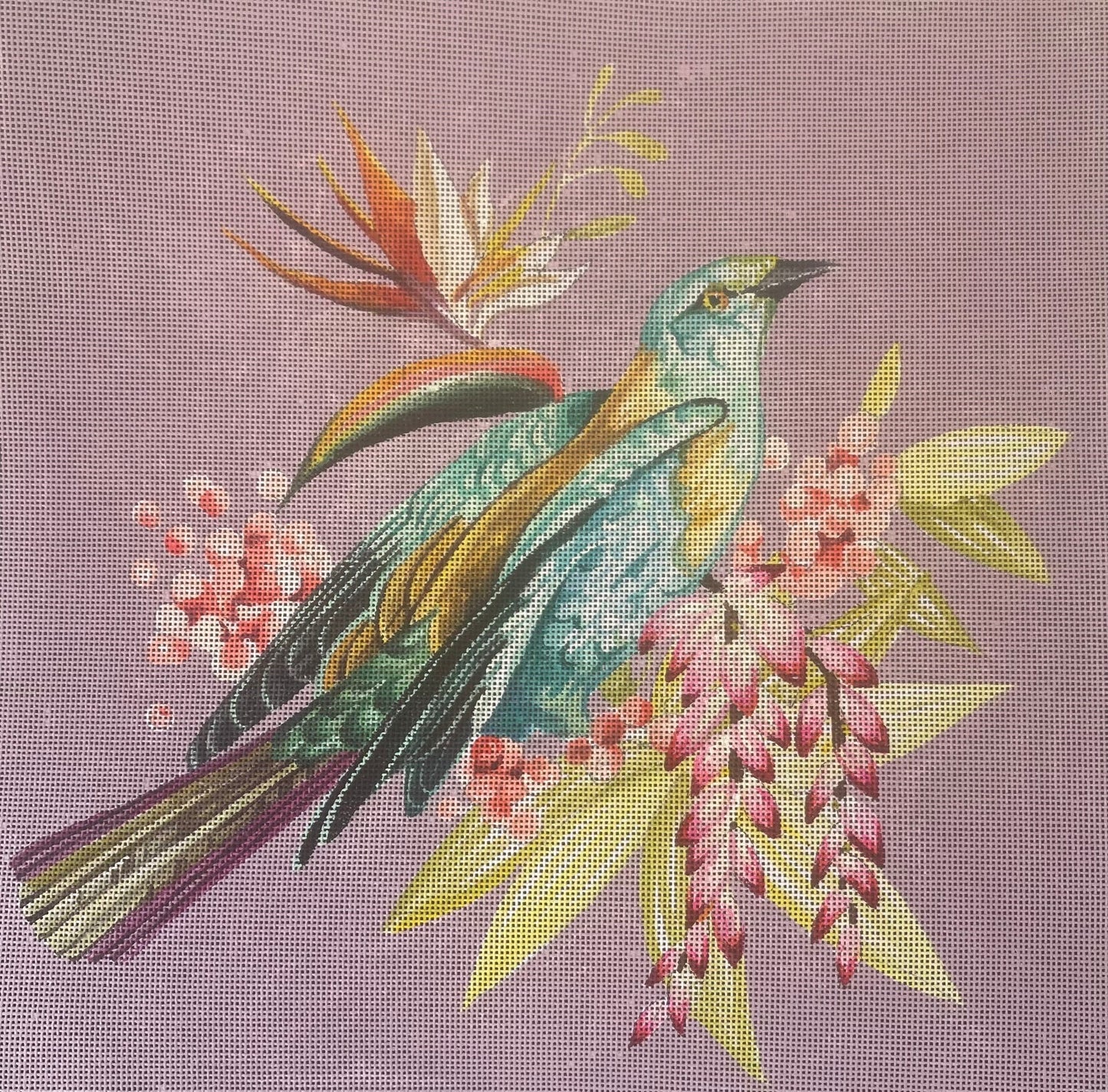 Bird with Lavender Background