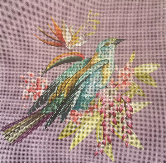 Bird with Lavender Background