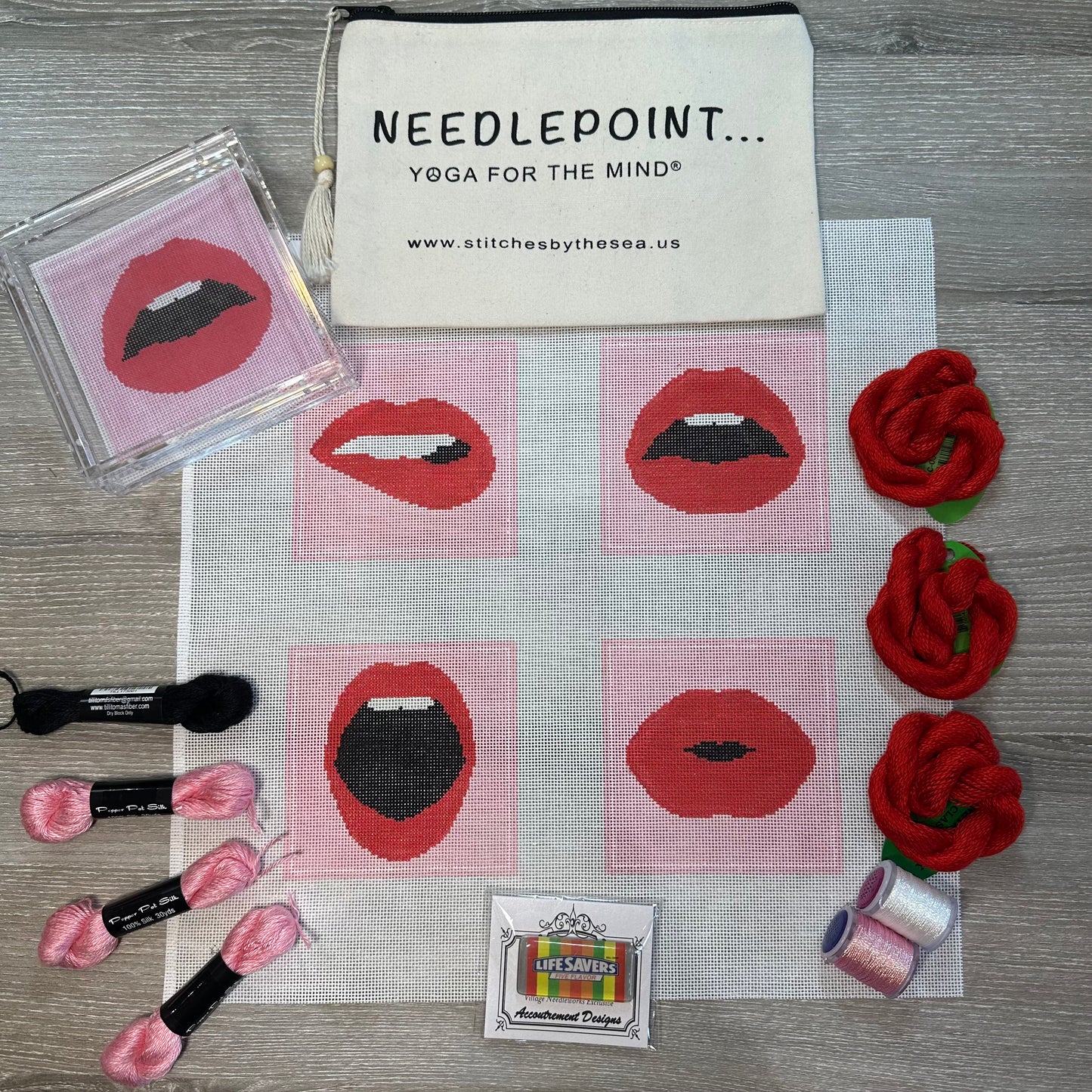 Red Lips Coaster Set