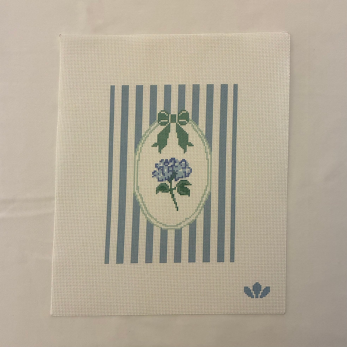 Hydrangea on Stripes