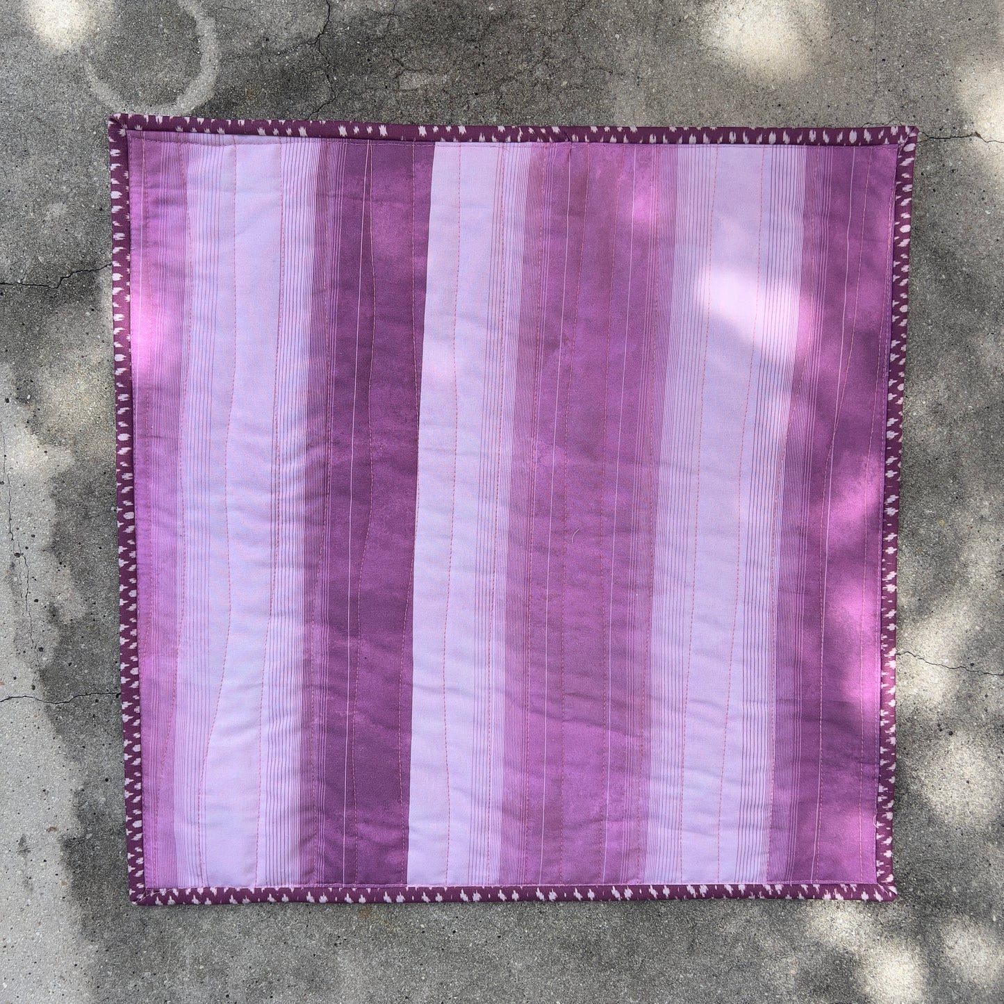 Purple Quilted Zippered Project Bag
