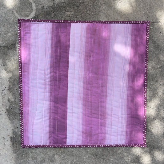 Purple Quilted Zippered Project Bag
