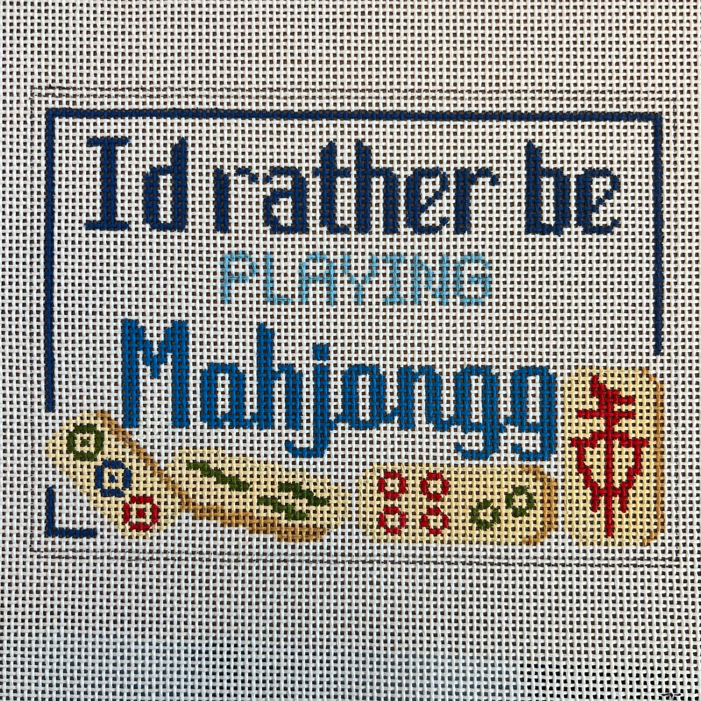I'd rather be playing mahjong
