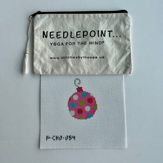Pink Bauble with Dots