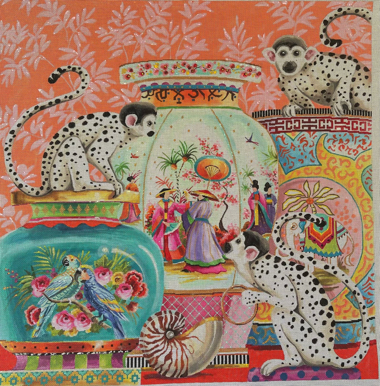 Monkey & Urns Tapestry