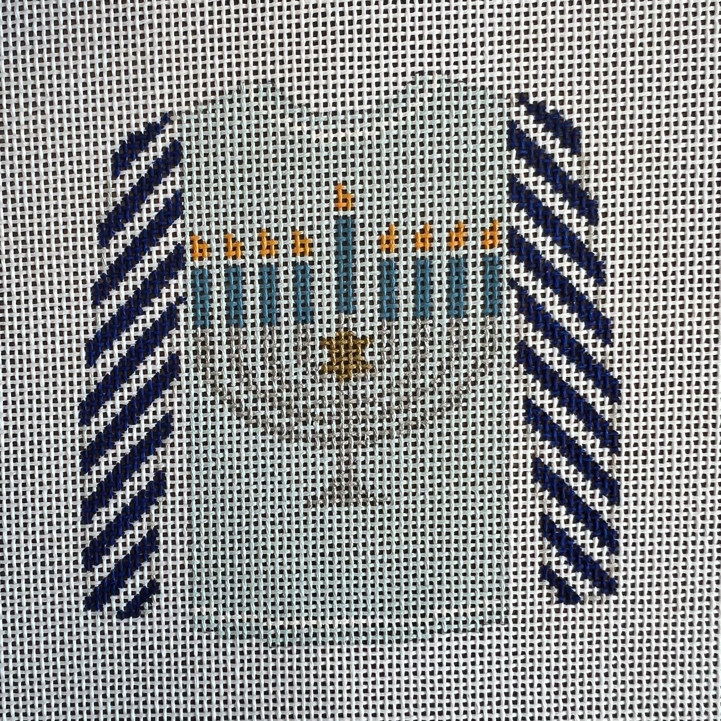 Menorah on Light Sweater Ornament