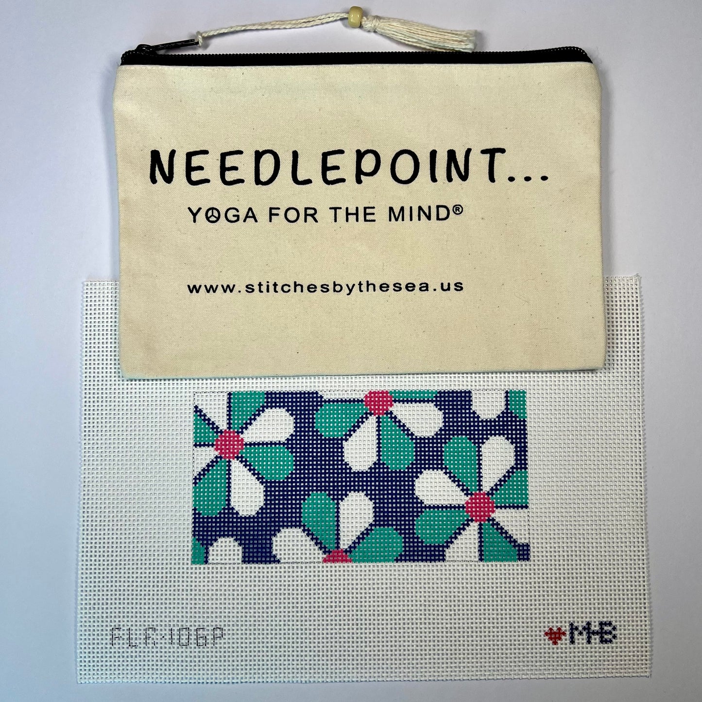Pop Flower Rectangular Insert Navy