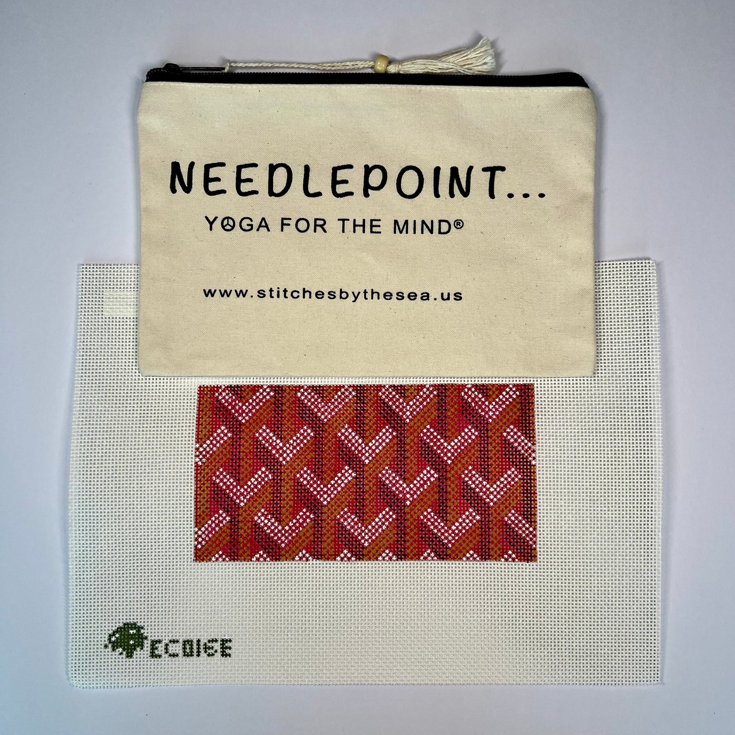 Red Y Stripe Rectangular Insert