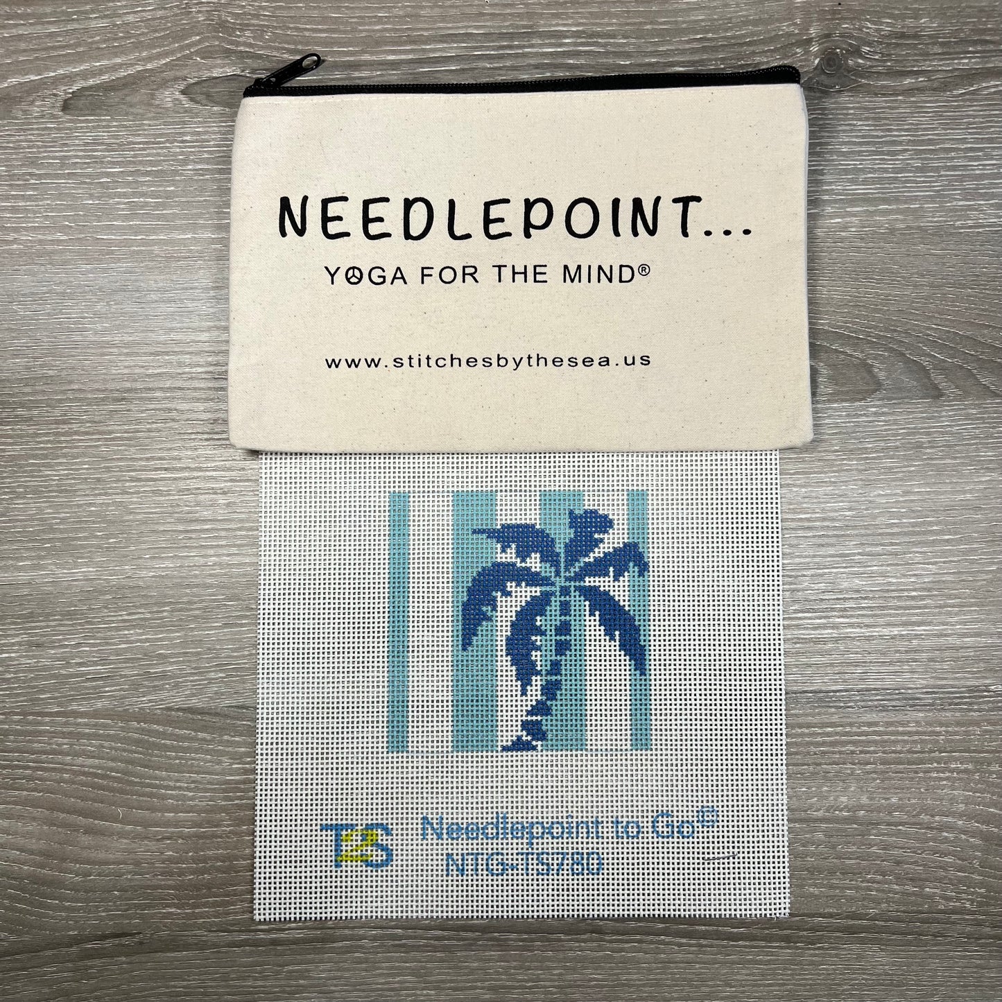 Palm Tree on Aqua Coaster