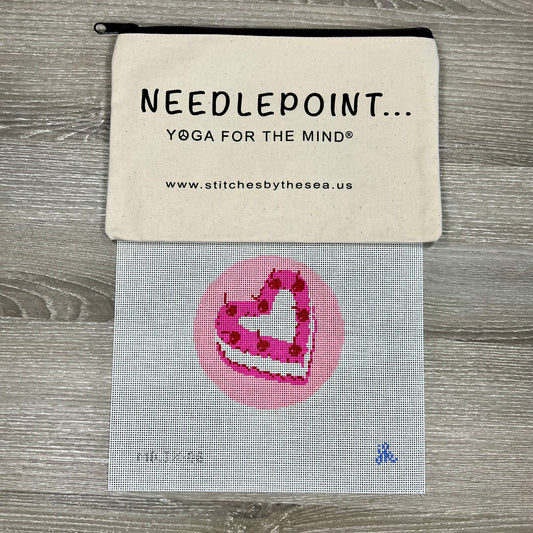 Heart Cake Round Ornament