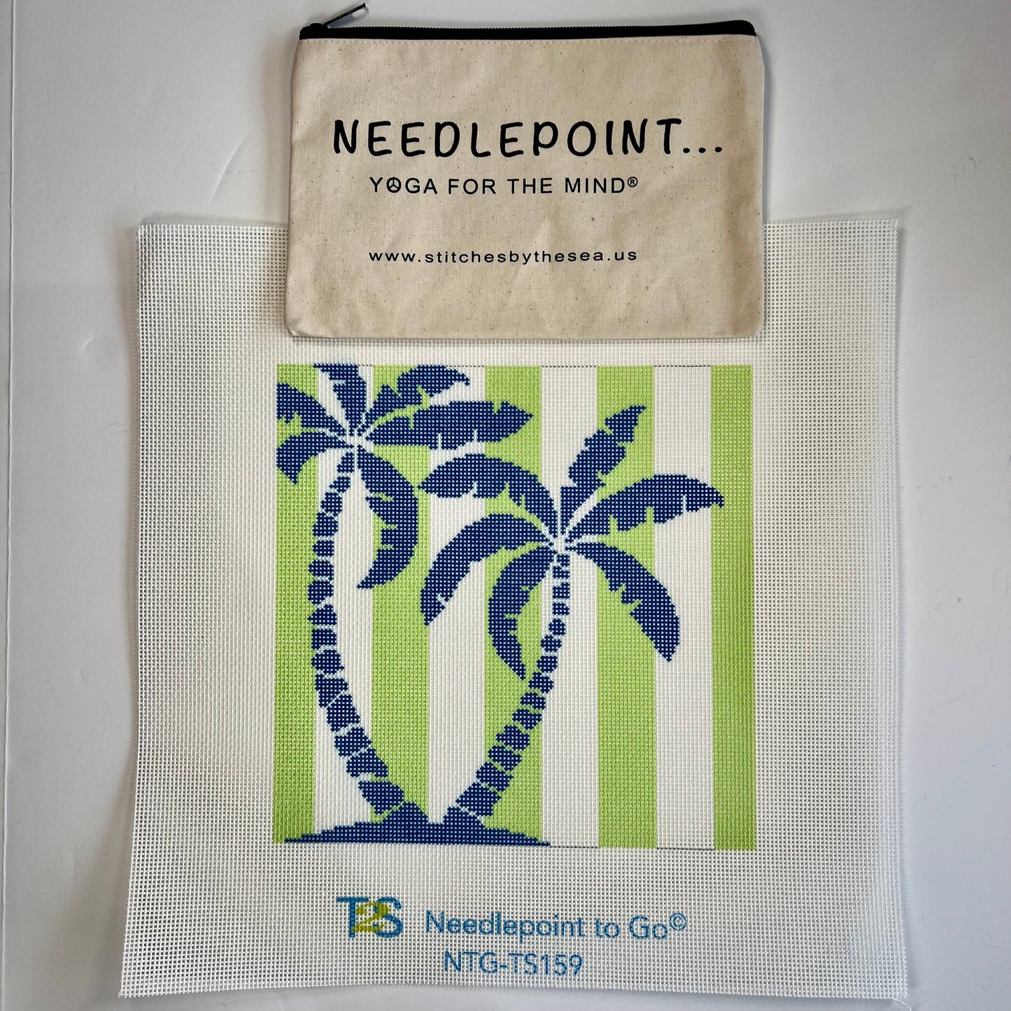 Palm Trees with Lime Stripes