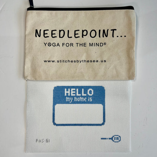 HELLO my name is... Door Hanger Blue