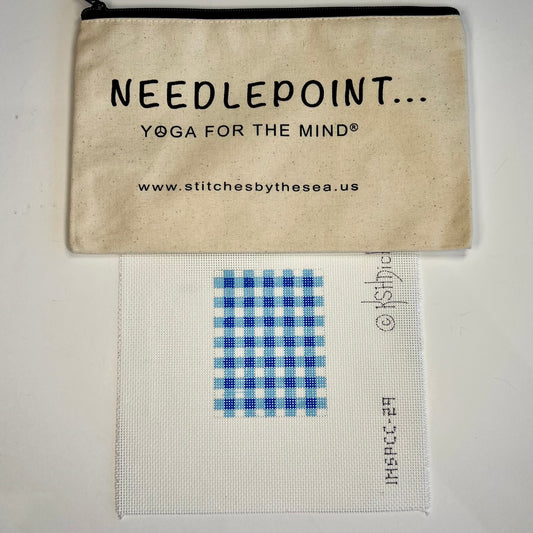 Blue and White Gingham Insert