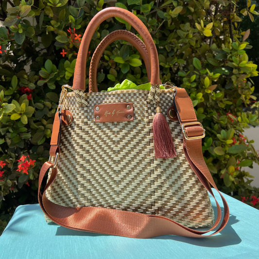 Natural Woven Crossbody Bag