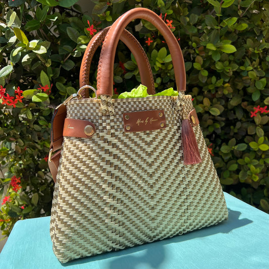 Natural Woven Crossbody Bag