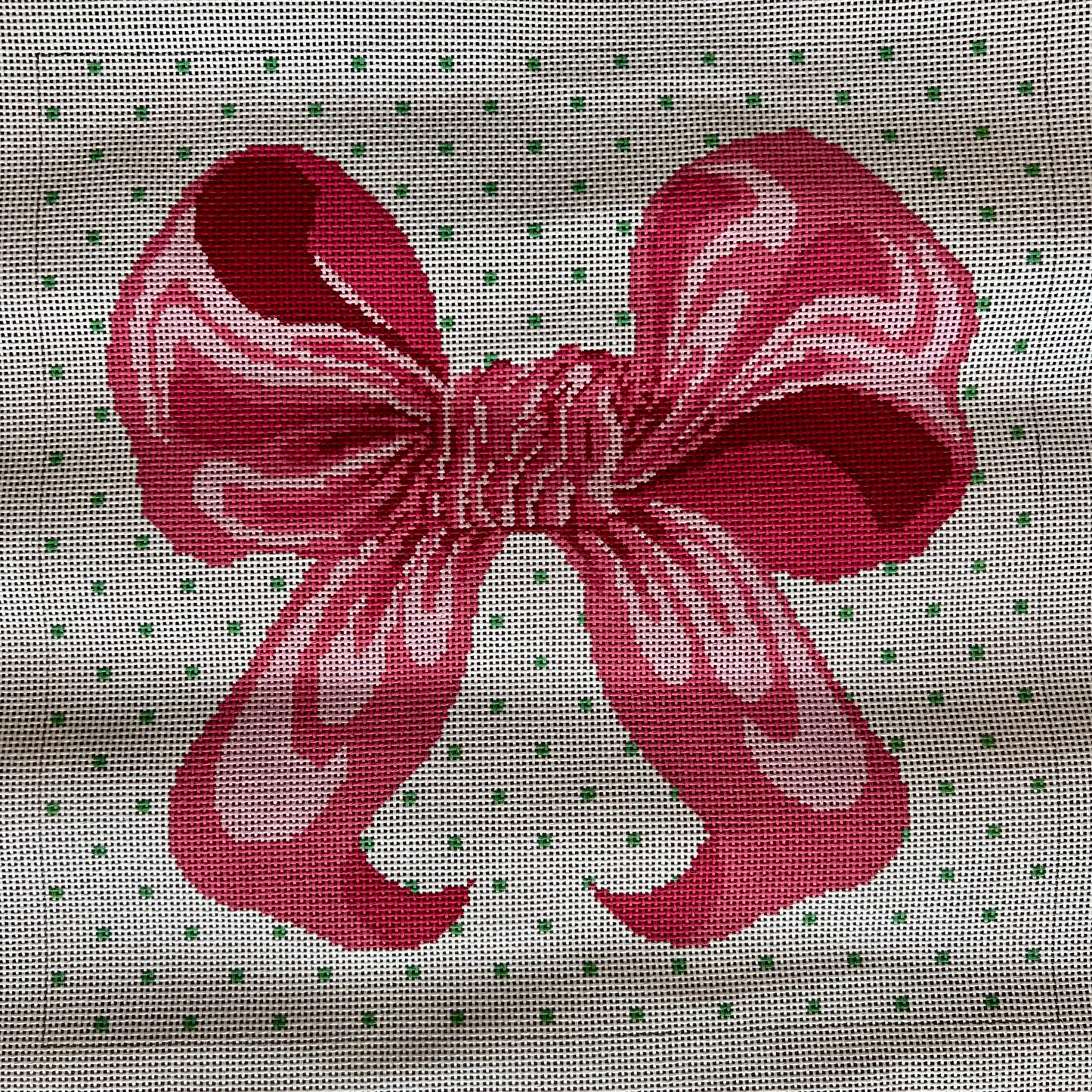 Pink Bow with Polka Dots