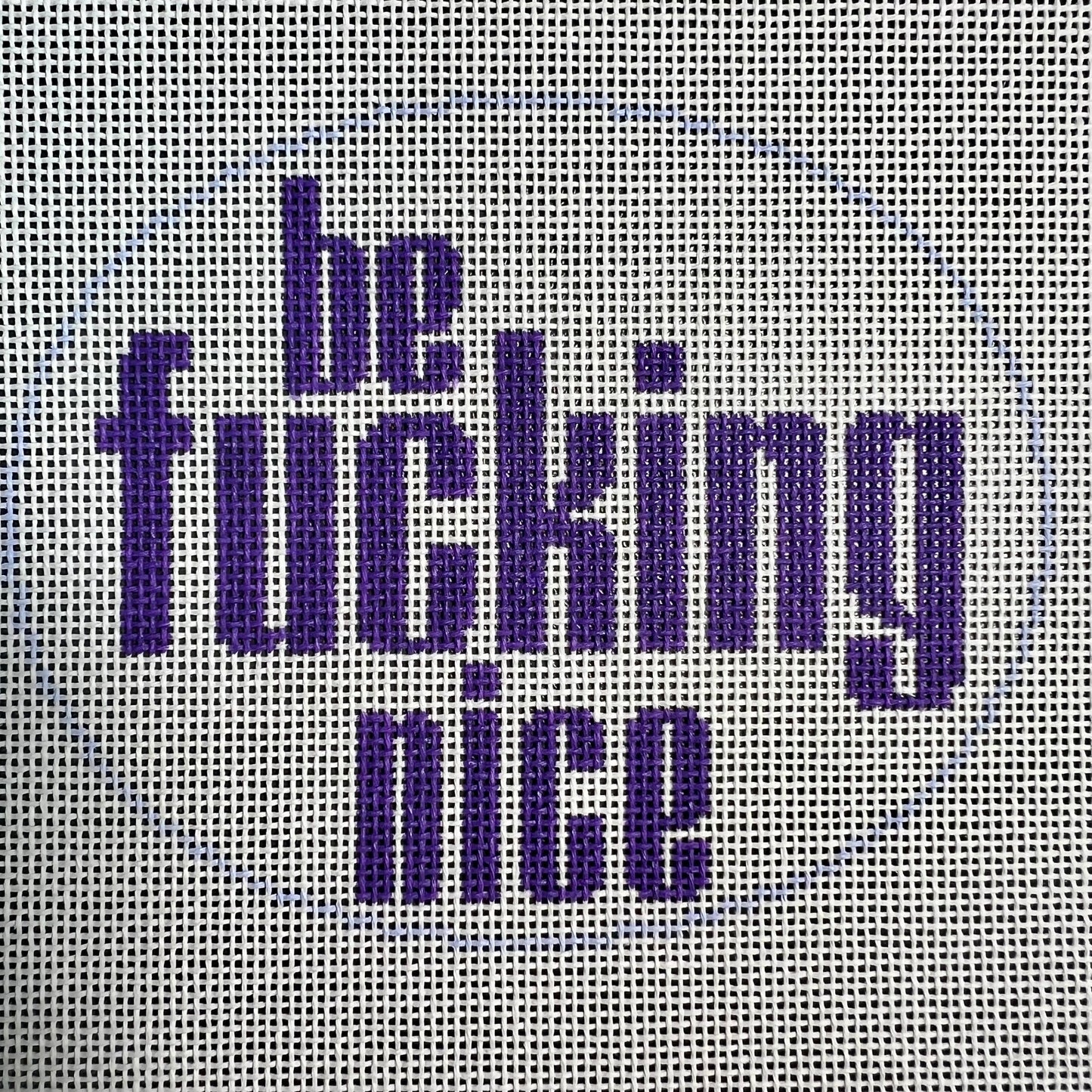 Be Fucking Nice Oval Ornament