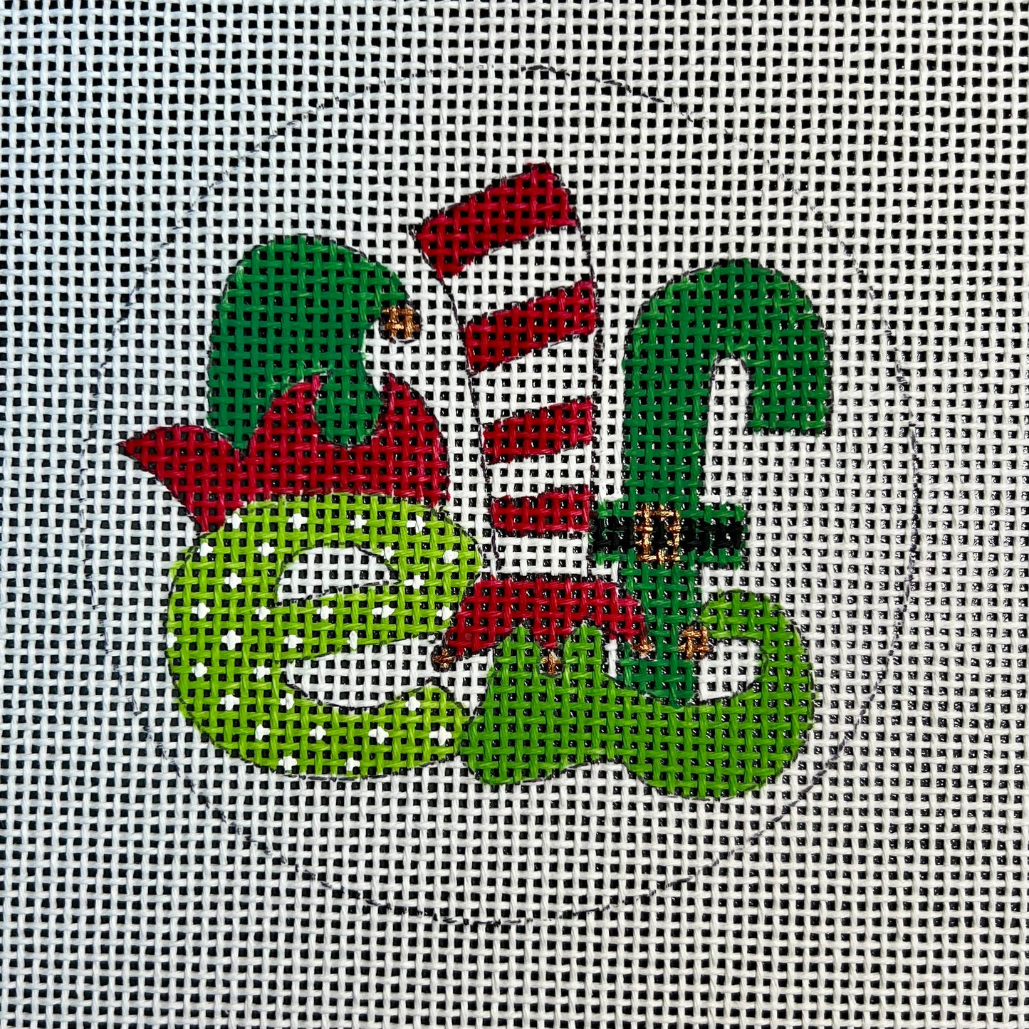 Elf Ornament Round 4"