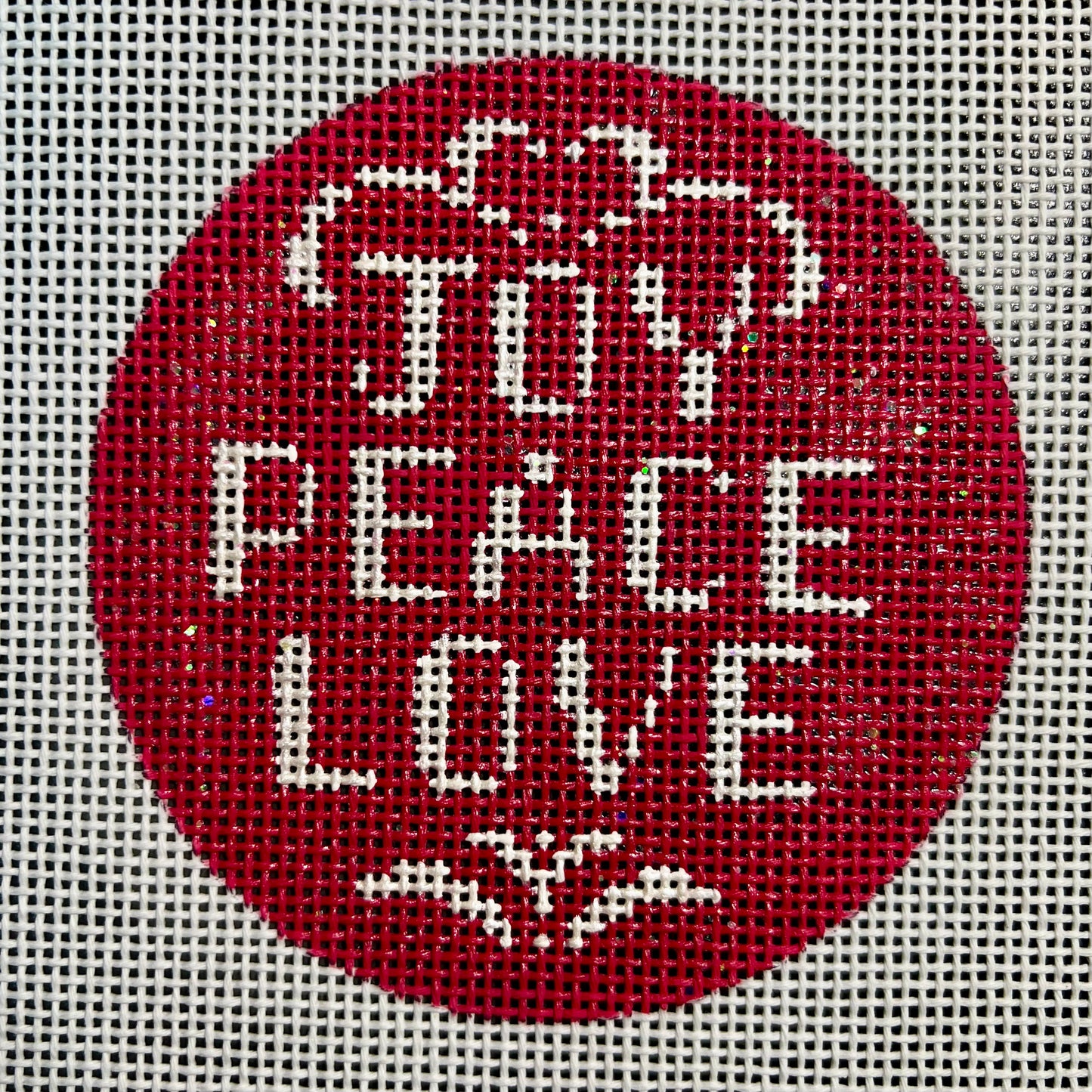 Joy Peace Love 4" Round Ornament