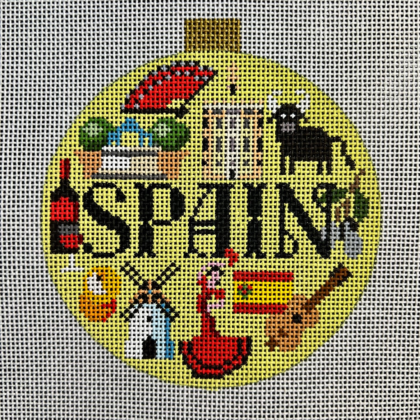 Spain Travel 4" Round Ornament