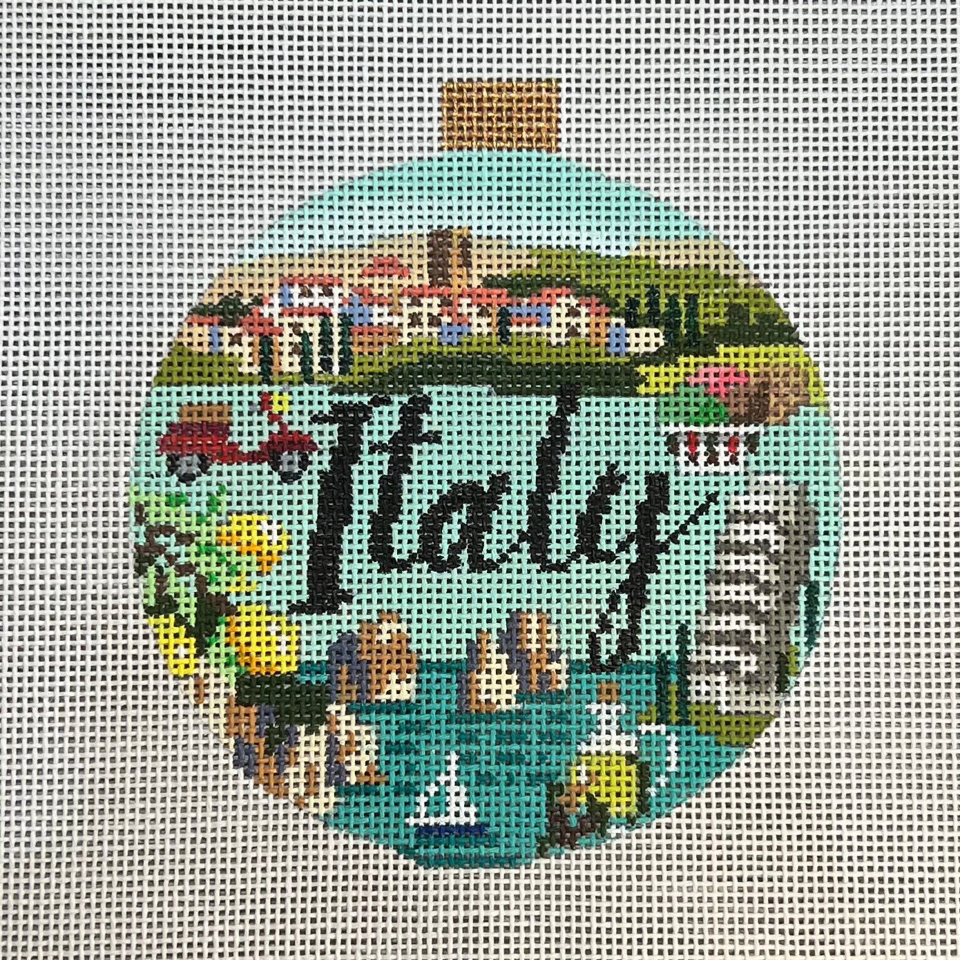 Italy York Travel 4" Round Ornament