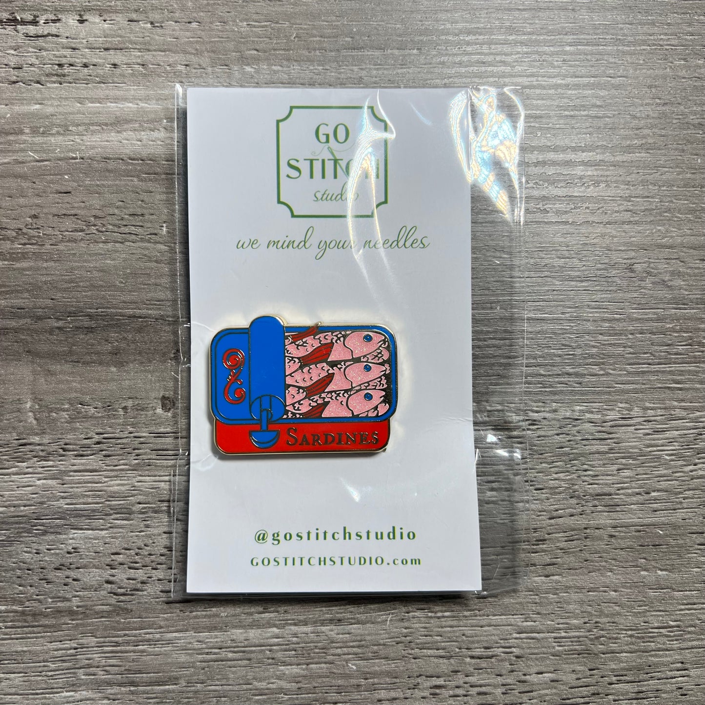 Blue Sardine Can Magnet