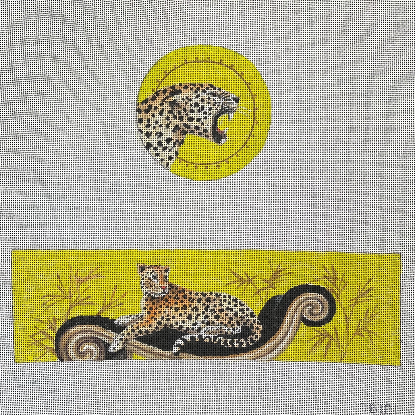 Leopard on Chaise Hinge Box
