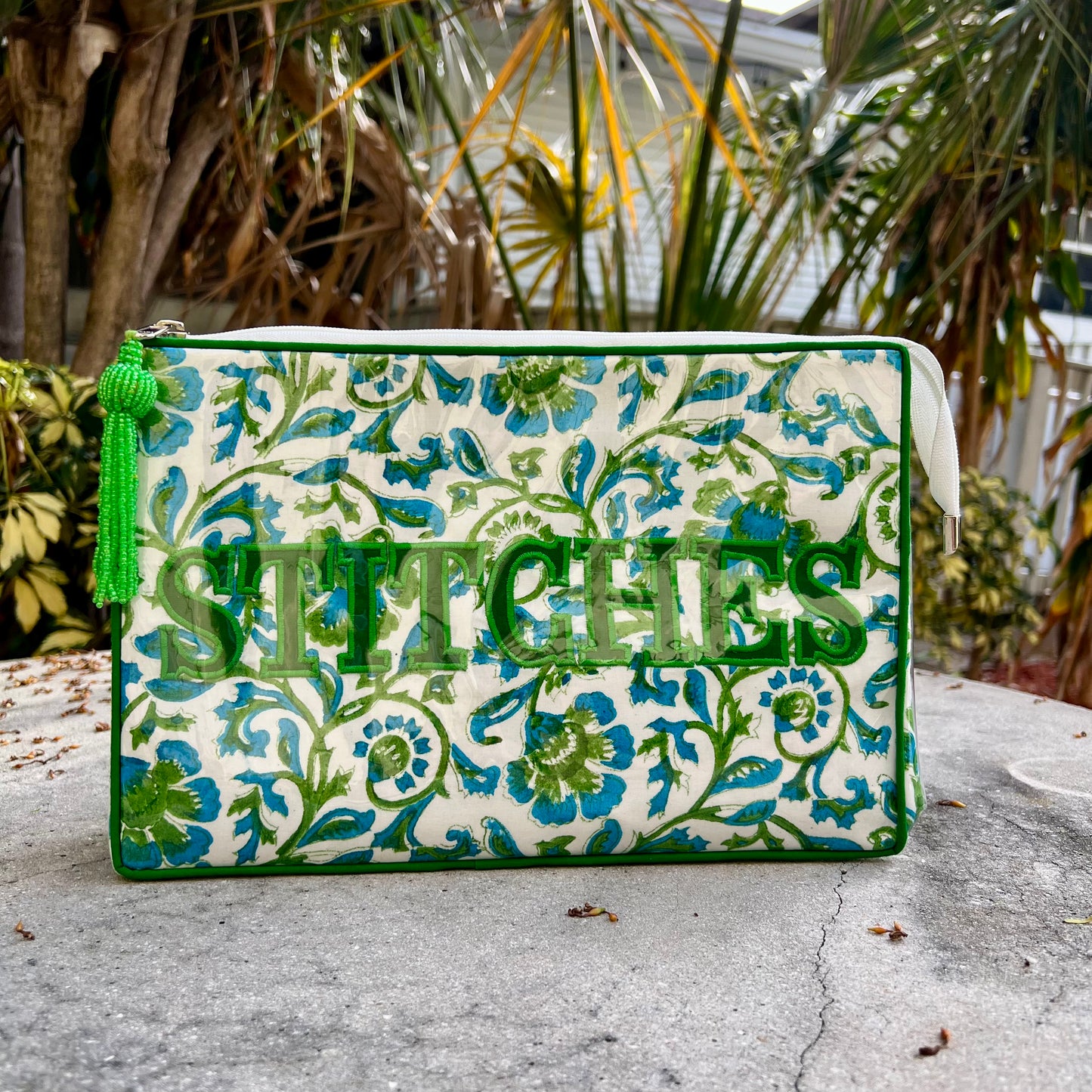 Blue Vines "Stitches" Project Pouch