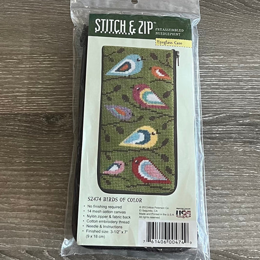 Stitch and Zip Eyeglass Case