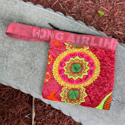 Airline Strap Recycled Fabric Pouch