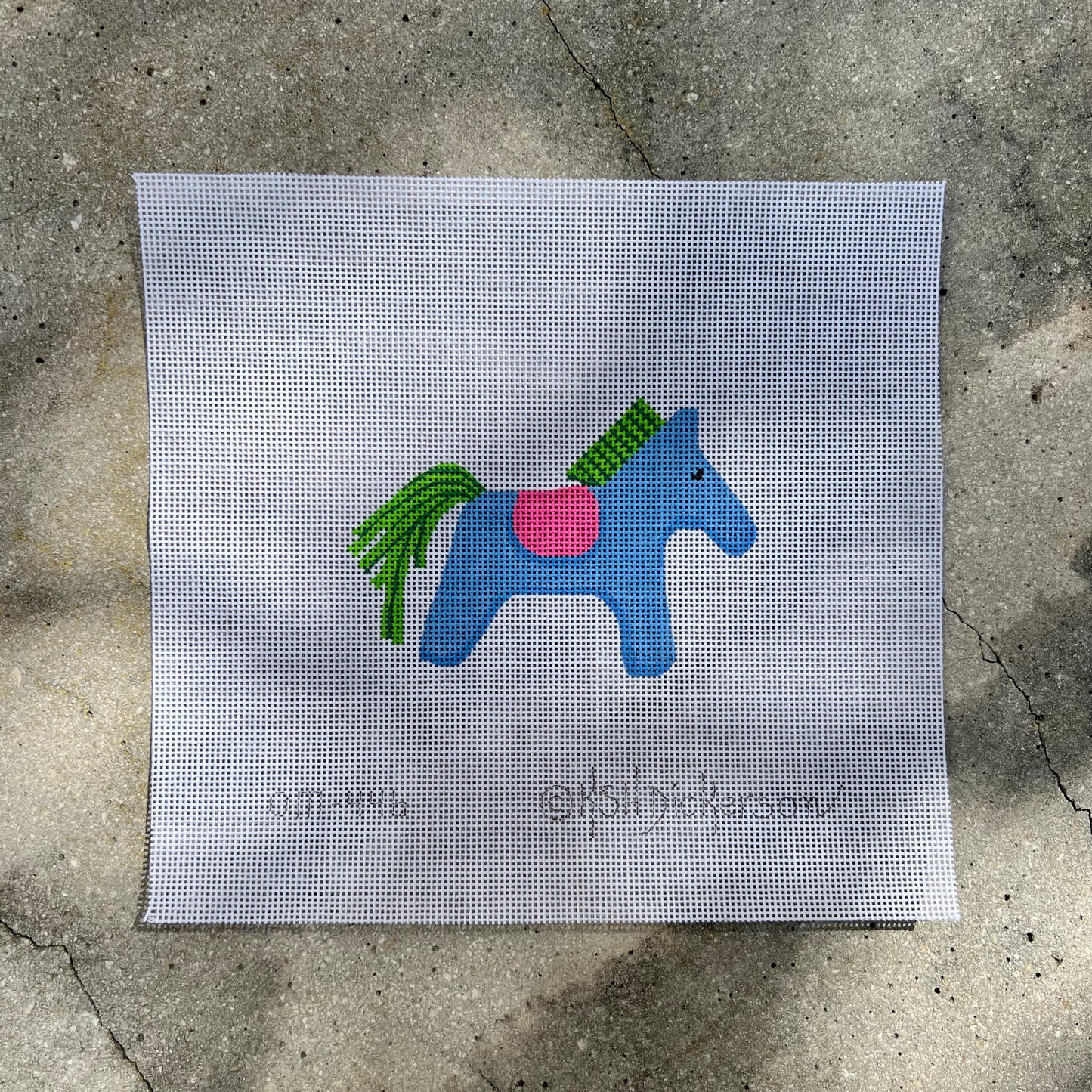 Blue Horse Bag Tag