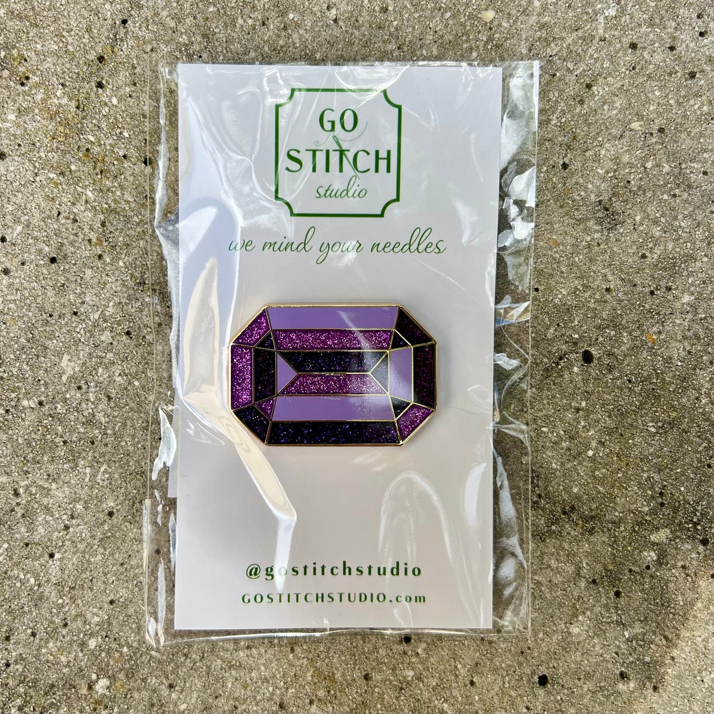 Purple Diamond Jewel Magnet