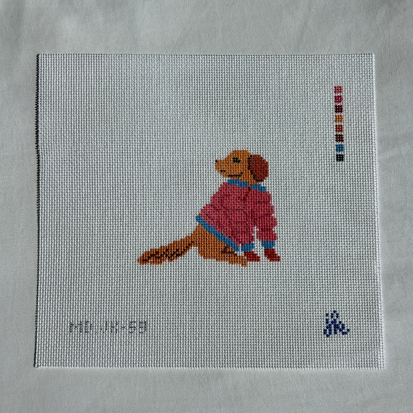 Brown Dog in Sweater