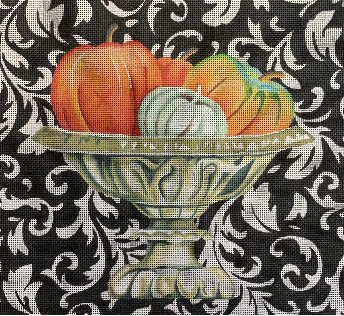 Elegant Pumpkins in Urn