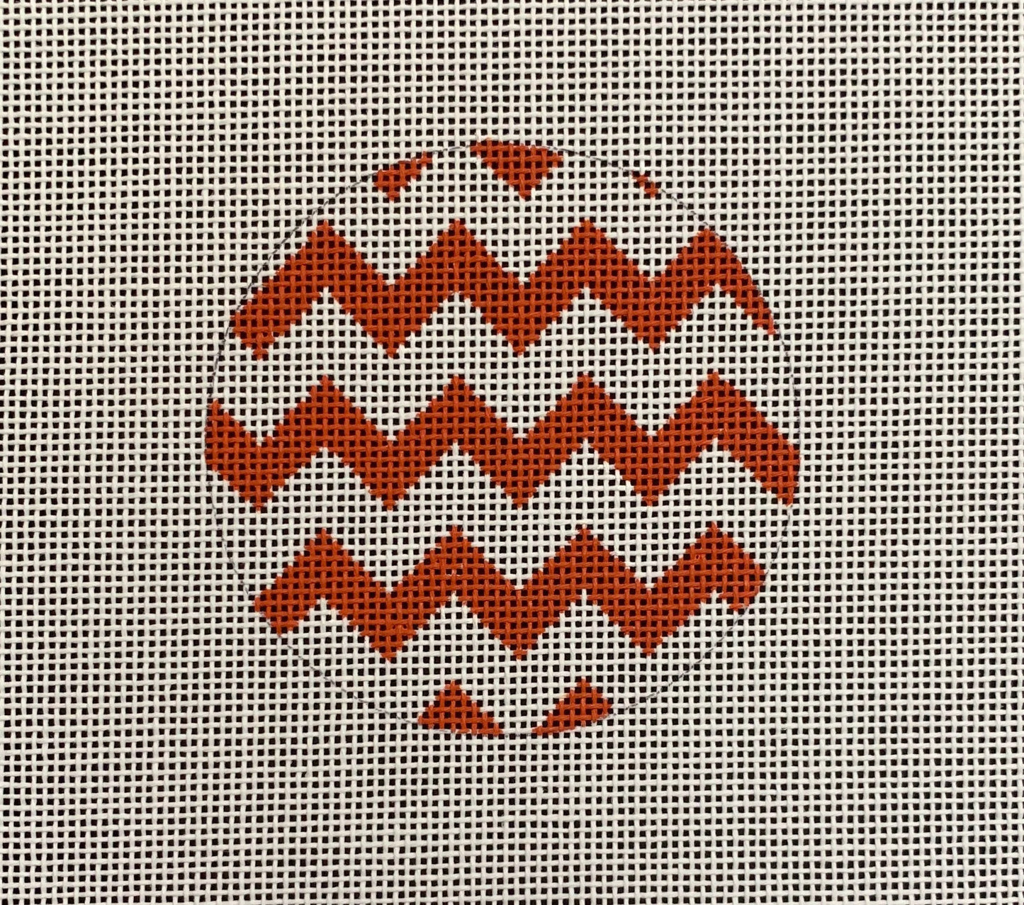 Red Chevron Luggage Tag 3" Round Ornament