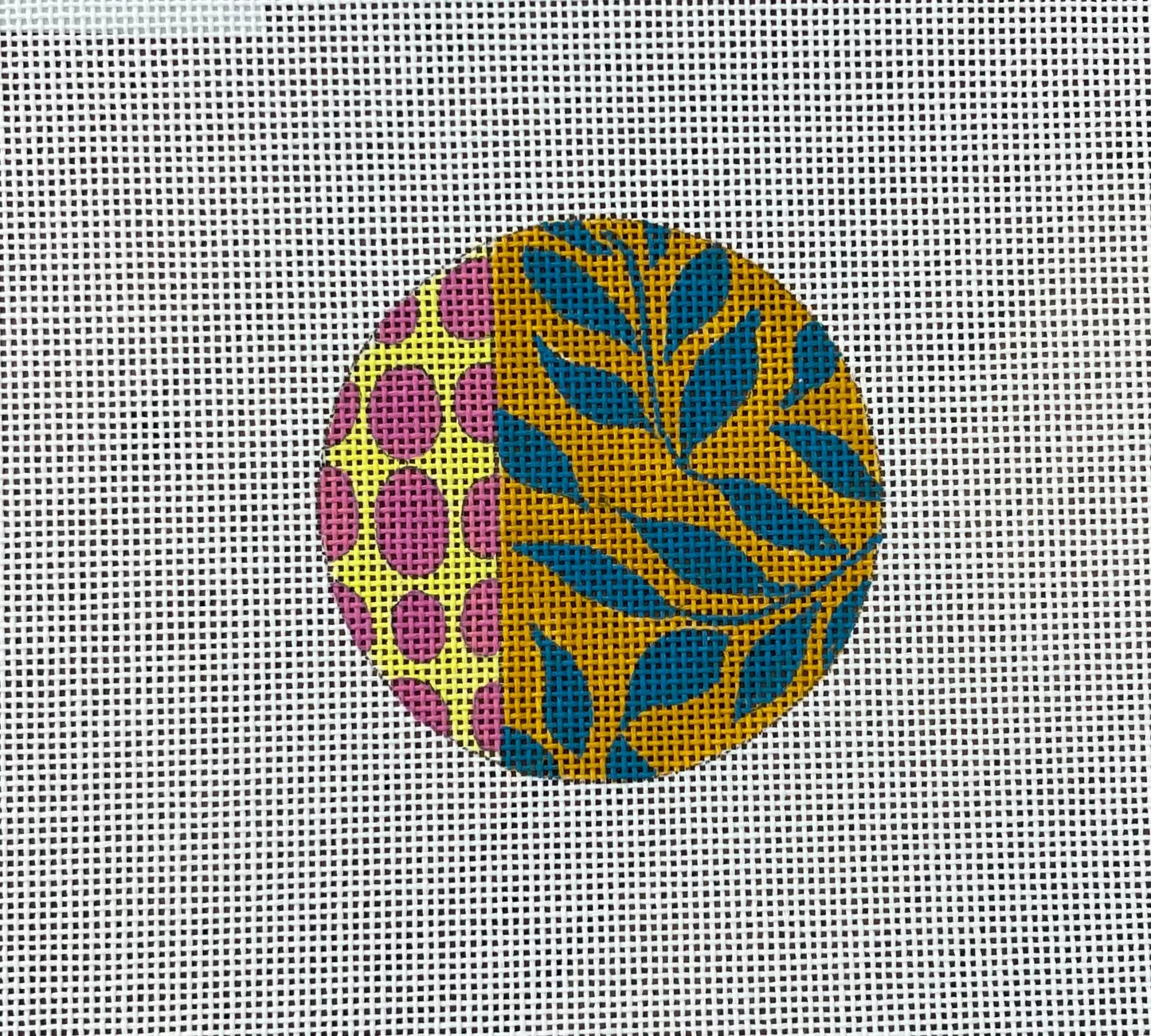 Turquoise Leaves Round