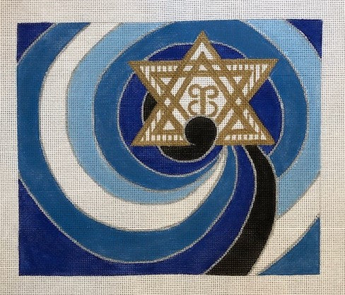 Blue Spiral Tallis Bag