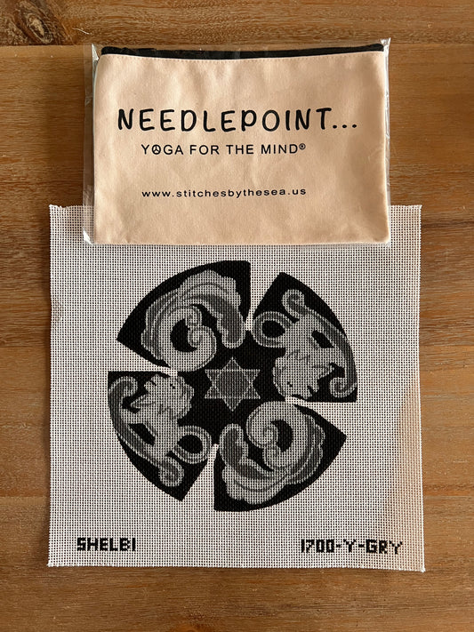 Grey Lion Yarmulke