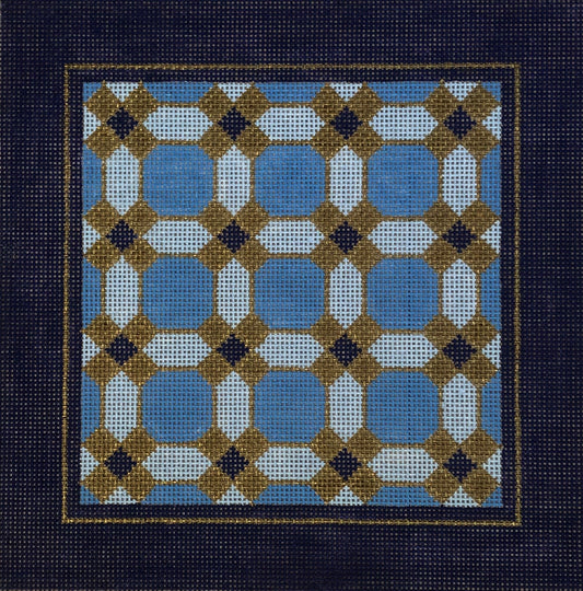 Blue & Gold Geometric