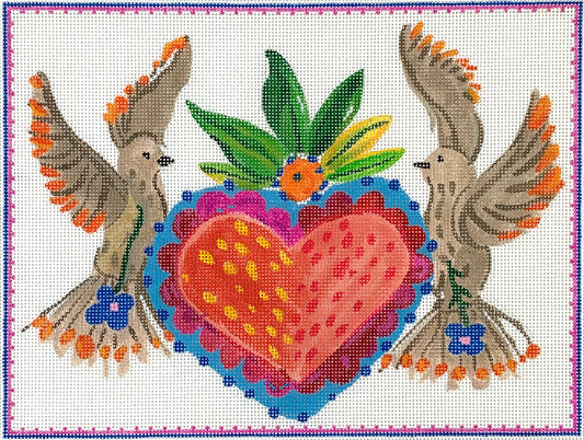 Doves with Heart Milagro