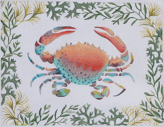 Crab with Mixed Seaweed Border