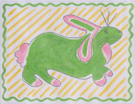 Rabbit on Yellow Stripes