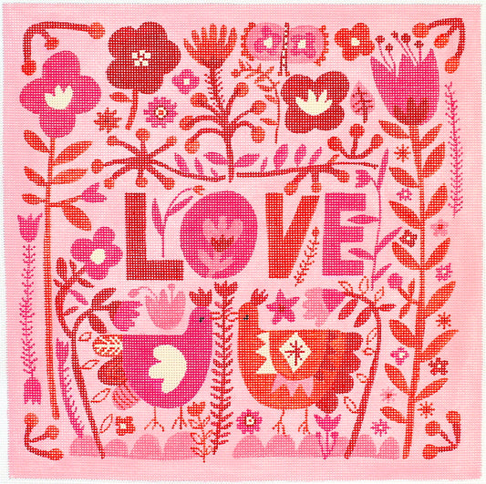 LOVE with Flowers & Chickens