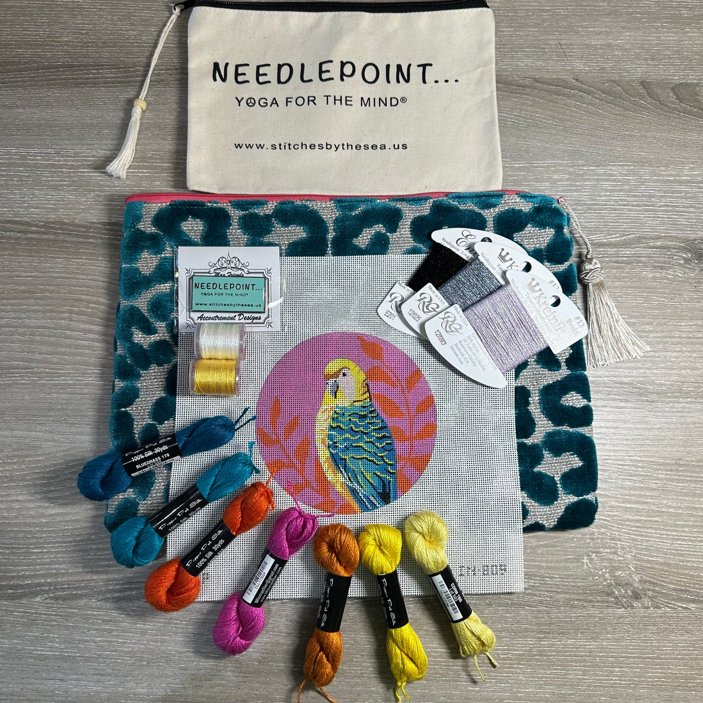 Parrot Blue Cheetah Anna Bag