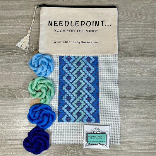 Blue Braided Sunglass Case Cover
