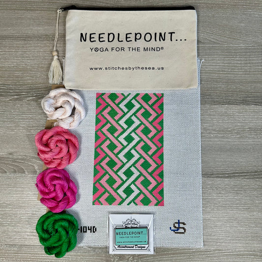 Pink & Green Braided Sunglass Case Cover