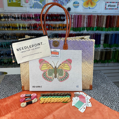 Pink Green Butterfly