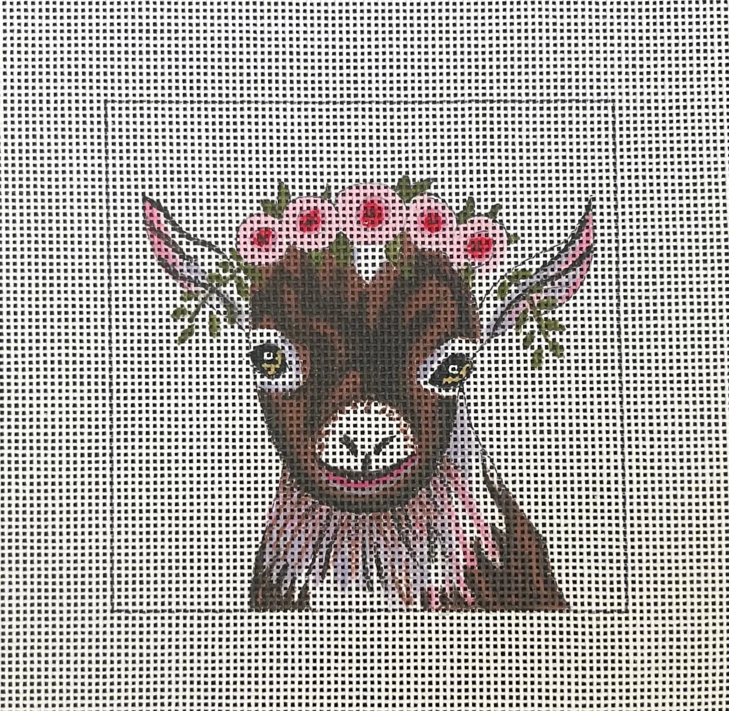 Goat with Flower Crown