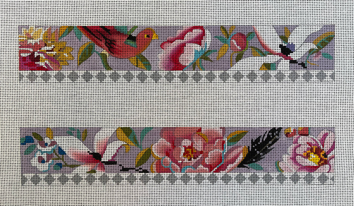 Floral with Birds Bag Trim