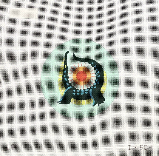 Sun and Alligator 4" Round Ornament